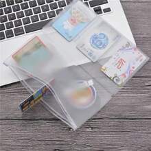 Zippered Travel Notebook Folder | Plastic Card Holder Organizer Pouch For TN Diary/Notebook/Scrapbook/Journal | Standard Size And Passport Size Notebook Accessories Card Holder Pouch - Standard/Pocket/Passport Size, Travel Essential, Card Storage, Compact Organizer, Minimalist Design, Durable Zipper, Pocket Organizer, Passport Holder, Office Supplies - Frosted - View 6