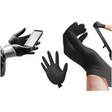 2/20/50/100pcs, Disposable Nitrile Gloves,Durable Household Cleaning Gloves, Waterproof Gloves Suitable For Kitchens Cleaning, Tattoo, Hair Dyeing, Pet, Beauty Salons, Cleaning Supplies, Household Gadgets(No Box) - Black - View 11