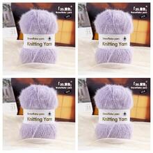 4 Skeins, 400g High Quality Snowflake Yarn, 3mm Knitted & Cashmere Blend Soft Yarn For DIY Sweater, Scarf, Hat Knitting