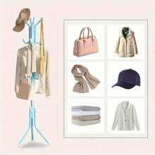 Standing Coat And Hat Rack With 12 Hooks - Multiple Colors Available - Multicolor - View 6