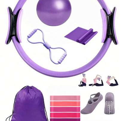 Home Pilates Yoga Fitness Set, Home Gym Equipment Set, Women's Yoga Set, Home Fitness Equipment, Sports Training Set, Suitable For Home Workout