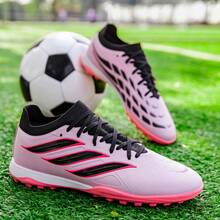 Lightweight, Non-Slip Football Shoes, Soccer Shoes Training Shoes - Pink - View 4