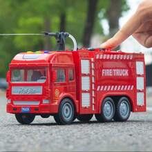 Toy, Children's Toy, Toy Car, Fire Truck, Rescue Vehicle, Toy Fire Truck, Inertial Power Push And Go, With Lights And Music, Children's Fire Truck, Red, Holiday Gift, Birthday Gift, Children's Game, Christmas, Halloween, Holiday Toy, Gift For Boys