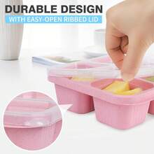 1 Set Caja de Almuerzo Reutilizable, Caja de Snacks, Contenedor de Almacenamiento de Alimentos de 4 Compartimentos, Caja Bento, Inodoro, Juego de Vajilla, Útiles Escolares, Artículos Esenciales de Cocina, Imprescindibles para Camping, Adecuado para Mezclar y Almacenar Alimentos, Adecuado para Compartir y Transportar Alimentos, Con Compartimentos para Snacks, Buen Sellado, Puede Almacenar Nueces, Caramelos, Snacks, Pasteles, Frutas, Refrigerable, Puede Usarse como Caja Bento, También Adecuado para Almacenamiento en Cocina, Microondas y Lavavajillas, Adecuado para Adultos, Estudiantes, Trabajadores de Oficina, Regalos de Navidad, Temporada de Regreso a la Escuela. - Multicolor - Ver 5