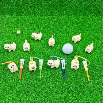 1 st golfspik av siamesisk katt i harts, 83 mm, mot förlust