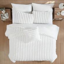 Riverbrook Home Everett Faux Fur 3-Piece Comforter Set, Twin XL, White - 白色 - 查看 3