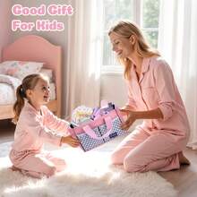 DreamyDolly 8 Pcs Baby Doll Accessories, Reborn Baby Dolls Clothes With Bassinet For Baby Dolls, Outfit Fit Newborn Babies Doll , Babies Pretend Play Set (Not Doll)  Christmas Decoration Christmas Gift - 淺粉色 - 查看 9