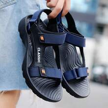 Men's Waterproof Sandals With Arch Support, Yoga Mat Insole, Gladiator Open Toe Summer Beach Non-Slip Durable Flat Shoes - Blue - View 2