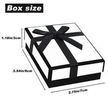 2 Peças Caixa de Presente Pequena e Sacola de Presente, Caixa de Presente para Joias de 9x7x3cm e Sacola de Papel para Pulseira, Brinco, Anel, Colar, Caixa de Presente com Tampa para Presentes. - Multicolorido - Visão 5