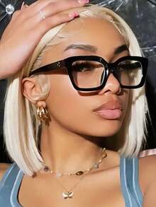 1副纯色简约透明眼镜，男女通用，适合电脑、阅读、游戏、电视和手机使用。 - 無色 - 查看 7