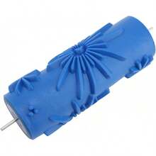 Rodillo de Textura Decorativa con Estampado Azul, Adorno de Goma, Decoración para Obras de Arte, Pintura, Placas de Textura (años) - 098Y - Ver 6