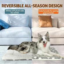 1pc Breathable & Washable Thickened Pet Bed Mat, Gray Star Pattern, Suitable For All Seasons, Fit For Medium-Small Cats & Dogs. Lucky Sleep Mat, Machine Washable, Portable Pet Sleeping Pad. - Multicolor - View 5