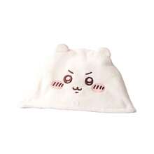 Miniso Chiikawa Series Thickened Antibacterial Cartoon 3D Dry Hair Cap 3D Character Style Thickened Water-Absorbent Material Antibacterial Function Post-Wash Quick Drying Hair Care Cap(1 PC) - White - View 7