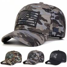 1 Stück Herren Amerikanische Flagge LKW Fahrer Mütze, personalisierte bedruckte Baseballkappe, Streetwear Mode Mesh Kappe, Outdoor Sonnenschutz Casual Hut, geeignet für Frühling, Herbst, Reisen, Strand, Sommer, Feiertage - Verschiedenfarbig - Übersicht 8