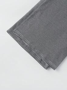 Fold Over Yoga Pants For Women Contrast Color Low Rise Straight Leg Sweatpants Y2k Stretchy Loose Gym Lounge Leggings Comfy Wide Leg Pajama Pants Flared Leggings - 黑色 - 查看 9