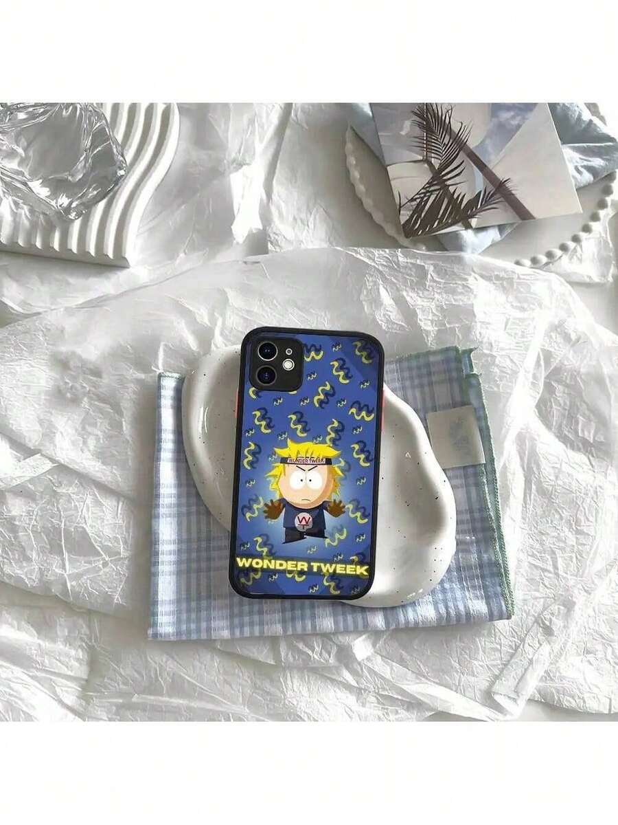 Funda de teléfono S-South Cartoon P-Park compatible con 14 11 12 13 Mini Pro Max 8 7 Plus X XR XS MAX, cubierta translúcida mate, funda compatible con funda 17 pro max, funda 17 pro, funda 17, funda 16, funda 16 pro max, funda 15. - Z1 - Ver 1