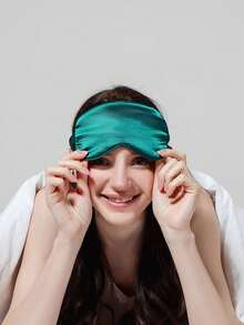 双面真丝眼罩，遮光睡眠眼罩，适用于居家、办公、旅行、飞机、航空旅行休息用品、旅行必备品、助眠假日配件、舒适假日睡眠用品、旅行露营办公配件、旅行飞机旅行必备品、旅行配件、旅行必备品、海滩夏季学习用品、返校用品 - 彩色 - 查看 5