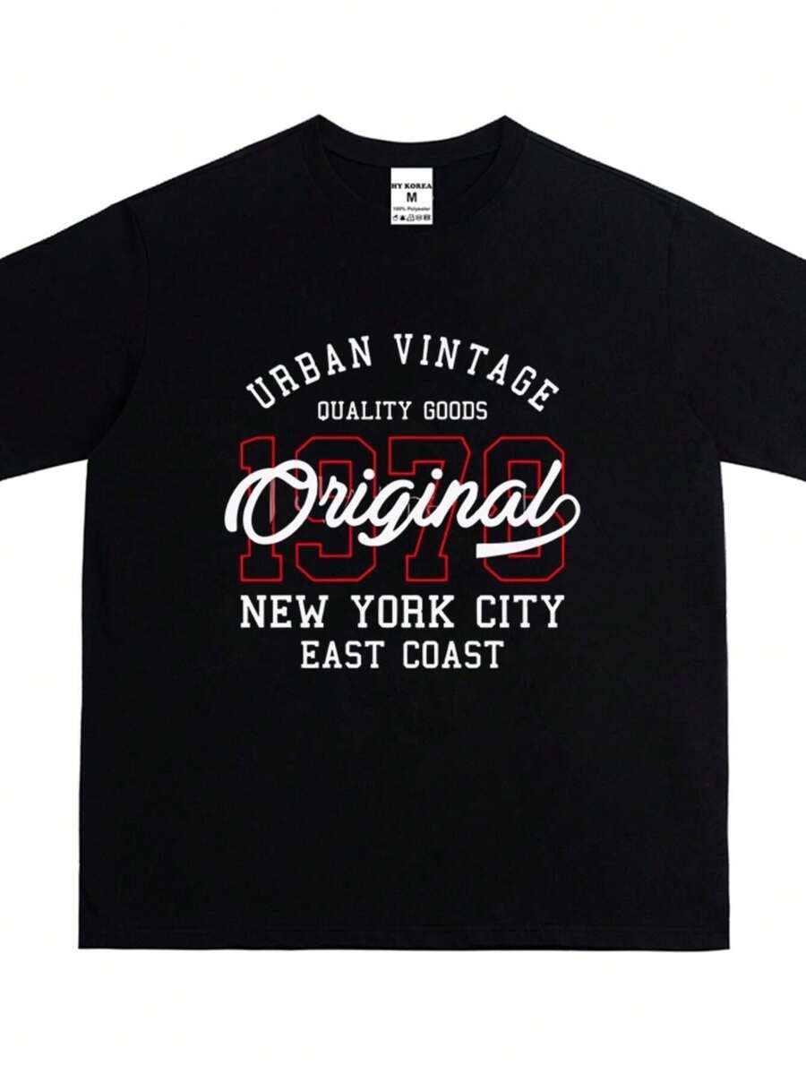 HY KORÉ Urban Vintage T-shirt 3089 Loose Form Localbrand Oversize Unisex 100% Poly Fabric for Men and Women to Wear Well - Negro - Ver 1