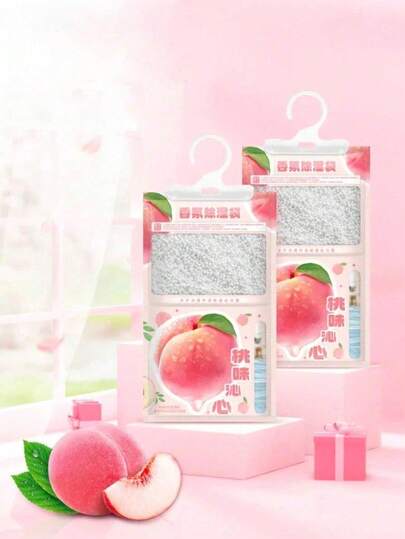 1/2/4/8pcs Peach Scented Dehumidifier Bags - Moisture Absorbing, Anti-Humidity, Drying - Suitable For Dorms, Absorbs Moisture And Prevents Mold. Dorm Too Humid, Clothes Getting Moldy? These Wall-Mounted Peach Scented Dehumidifier Bags Are Very Practical.