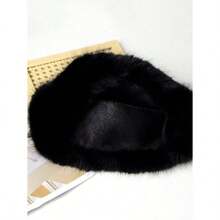 1pc Women's Winter Plush Bucket Hat, Women's Fashionable Thick Hat, Winter Warm Hat, Can Be Paired With Wool Coat, Winter Clothing Winter Outfits - 彩色 - 查看 3