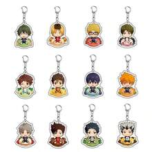 BOOMCOMIC 1个/4个可爱排球队员亚克力钥匙扣 - 日向翔阳、影山飞雄、月岛萤、泽村大地、菅原孝支，可爱挂件，男女通用，适用于背包、钥匙、汽车装饰、粉丝礼物、Y2K时尚、轻巧、色彩鲜艳、双面印刷、高清材质、创意配饰、日常使用、派对装饰、收藏 - 彩色 - 查看 1