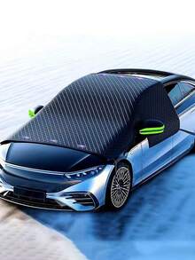 1pc Of Oxford Cloth Car Front Windshield Cover For Snow And Sun Protection, Suitable For All Seasons, Windproof, Snowproof, Oxford Cloth Snow Curtain For Cars, Magnetic Car Windshield Cover - Durable Oxford Cloth, Easy To Install, Frost And UV Resistant