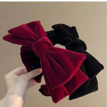 1pc Elegant Korean Style Bow Headband, Suitable For Women And Girls, Hair Accessory, Stylish For Daily And School Wear, All Seasons - Multicolor - View 4