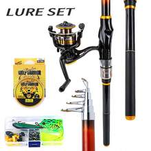 New Fishing Gear Combo, Fiberglass Telescopic Fishing Pole - Spinning Reel Fishing Carrier Bag, Freshwater And Saltwater Fishing Rod Kit For Bass Trout - Multicolor - View 3