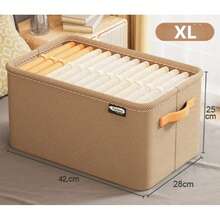 Bộ 1/2 giỏ đựng đồ bằng vải cổ điển - Cỡ L/XL/XXL - Có thể gấp gọn, đa năng, phù hợp cho tủ quần áo, giá sách, văn phòng và ký túc xá - Tuyệt vời để đựng quần áo, đồ dùng linh tinh và đồ gia dụng (Giao hàng ngẫu nhiên) - Nhiều màu - Xem 6