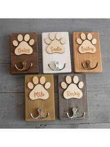 Personalized Wooden Dog Leash Hanger, Dog Leash Storage Rack, Handmade Dog Tag, Dog Leash Holder, Wooden Sign, Holiday Calendar