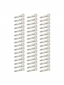 48 peças/24 peças/12 peças Presilhas de Metal com Bico de Pato para Mulheres, Presilhas de Cabelo Prateadas para Cabelos Longos, Presilhas de Encaracolamento de Jacaré para Cabelos Grossos, Rolos, Salão, Laços DIY, Presilhas de Garra, Grampos de Cabelo, Acessórios de Cabelo, Acessórios de Cabelo para Mulheres - Multicolorido - Visão 11