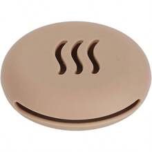 Soporte para Esponjas de Polvo de Silicona, Estuche de Almacenamiento de Esponja de Maquillaje Porttil, Transpirable, Prevencin de Polvo, Marrn, para Viajes - inicial - Ver 6