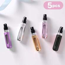 3pc Portable Mini Perfume Atomizer Spray Bottle Set – Refillable Travel Size Fragrance Dispenser For On-The-Go Touch-Ups – Ideal For Carrying Your Favorite Scents In Purses, Pockets, Gym Bags, And During Travel Or Shopping Trips – Leakproof, Easy To Fill, And Perfect For Parties & Everyday Use Back To School Perfume Bottle,Refillable Perfume Atomizer Bottles Travel Size Spray Bottles,Couple Set - 彩色 - 查看 5