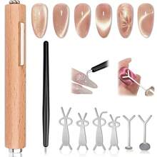 8件套猫眼磁性美甲套装 - 爱心兔三磁设计，心形凝胶指甲油磁性棒，强磁性美甲工具，适用于美甲沙龙、家庭、返校季 - 彩色 - 查看 9