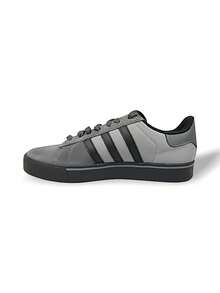 Adidas Campus Vulc 男士运动鞋 透气吸汗 轻便 弹性好 纯色 Logo 易于清洗 多功能 运动户外跑步 日常上学 灰色/黑色 JQ6359 - 灰色/黑色 - 查看 1