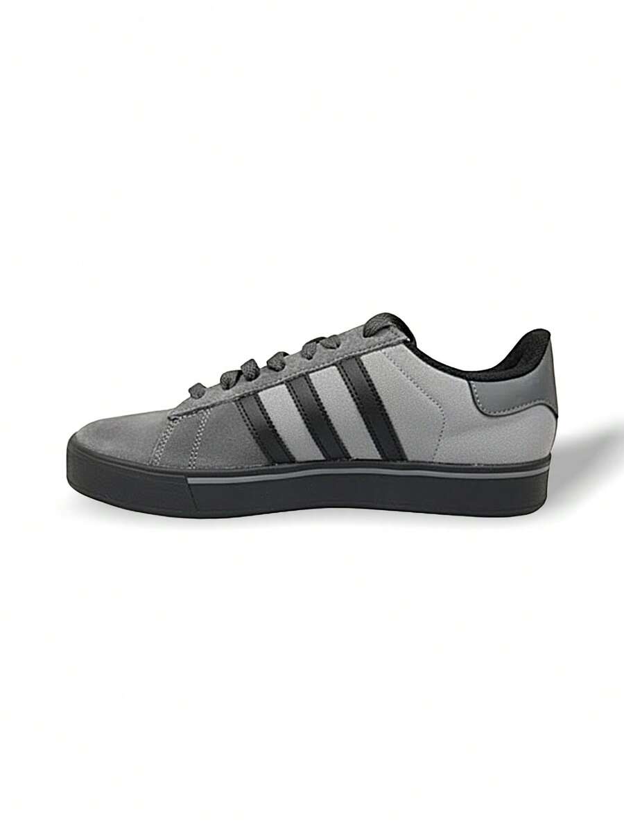 Adidas Campus Vulc 男士运动鞋 透气吸汗 轻便 弹性好 纯色 Logo 易于清洗 多功能 运动户外跑步 日常上学 灰色/黑色 JQ6359 - 灰色/黑色 - 查看 1