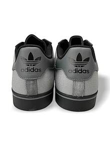 Adidas Campus Vulc 男士运动鞋 透气吸汗 轻便 弹性好 纯色 Logo 易于清洗 多功能 运动户外跑步 日常上学 灰色/黑色 JQ6359 - 灰色/黑色 - 查看 4