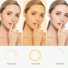 10-Inch Selfie Ring Light, Fill Light, Photography Light With Phone Holder, Rotatable Tripod And Adjustable 3-Color Lighting - USB Powered, Equipped With 126 LED Beads, 360° Flexible Gooseneck, Tripod And Phone Holder, USB Powered (Battery Not Included). Ideal For Selfie, Video Recording, Vlogging, Live Streaming, Photography, Live Broadcast And Makeup.