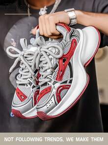 Flipark Men's Breathable Mesh Casual Sneakers, Soft Sole Durable Chunky Sneakers