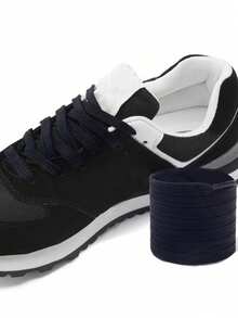 1 Pair Thick Woven Solid Color Basic Polyester (Polyester) Shoelaces, All-Season Outdoor Casual Shoes Replacement Accessories Rope - Multicolor - View 29
