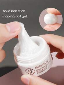 FULL BEAUTY 15毫升 Aurora 仿珍珠白不粘手部美甲延长胶 仿珍珠光泽固体雕塑 Aurora 美人鱼指甲油 花朵造型美甲，适合家庭和美甲沙龙使用 - 白色 - 查看 4