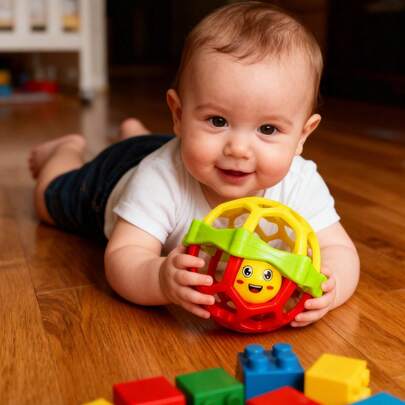 0-1歳の赤ちゃんの最初の柔らかいゴムボールおもちゃ、教育的で噛んでも安全で、早期学習や細かい運動能力の発達を促進し、遊びの時間の楽しみに最適、ベビー用おもちゃ、3-6ヶ月のセンサリーラトルボール、テクスチャーがある、掴みやすいセンサリージングル玉ベビー用おもちゃ