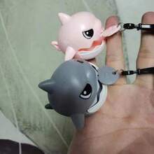 1pc The String Shark Keychain, Gritted Teeth Pendant, Cartoon, High Appearance Level, Backpack, Cute And Funny - Multicolor - View 4