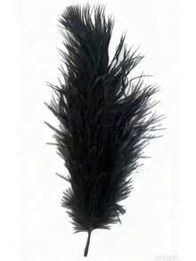 5pcs/Set Black Artificial Ostrich Feather Bouquet, Decor Accessory For Hats, Clothing, Wedding DIY - Multicolor - View 12