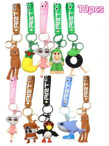 1pc Tralalero Tralala Keychain - Shark Wearing Sneakers Figurine, Durable PVC And Iron Material Bag Charm, Unique Anime Fan Gift, Casual Style, Anime Merchandise, Funny Design, High-Quality Craftsmanship, Men's Keychain, Lanyard - Multicolor - View 20