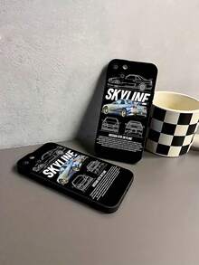 Funda mate con ilustración de coche Skyline GTR, compatible con fundas de , OPPO, Vivo, Redmi, ,  y Honor, así como con  17,  16 Pro Max,  15 Pro Max,  13 y  12. Fabricada en TPU, ofrece protección anticaídas. Ideal para regalar a familiares, amigos, seres queridos, novios o novias, y para Navidad.funda de ,  funda de  16, Navidad,  fundas de , funda de  15,  17 Pro Max, fundas para , funda de  16 Plus, regalos de Navidad, funda de  13, funda de teléfono de Navidad, funda de  16 Pro - Negro - Ver 6