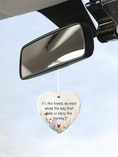 1个8厘米心形亚克力装饰挂件，温暖礼物，送给远方朋友，生日惊喜，乔迁装饰，老友节日纪念，闺蜜聚会配饰，毕业季告别礼物