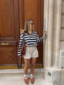 VIBEWAVE Women's 2026 New Soft, Fashionable, Minimalist, Comfortable Cotton Polo Shirt - Multicolor - View 9