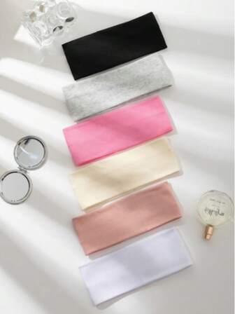 6 st/set kvinnors flerfärgade tygmodehårband, mångsidiga för vardagsbruk kvinnors håraccessoarer modehårband elegant huvudband