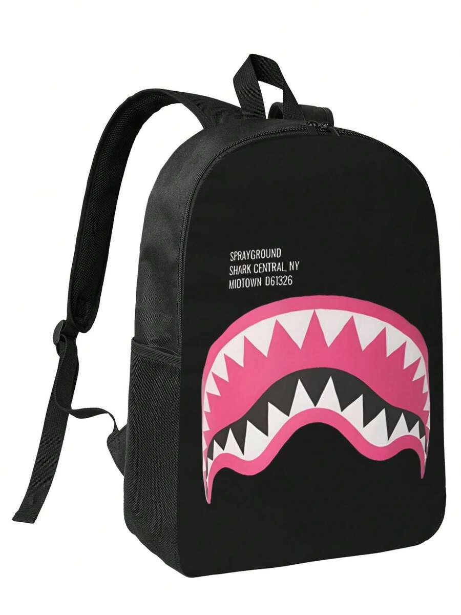 Spray Ground #   Bookbag #   Work Bag Classic Geometric Print Backpack - Versatile Design For Work, School & Travel - màu đen - Xem 1